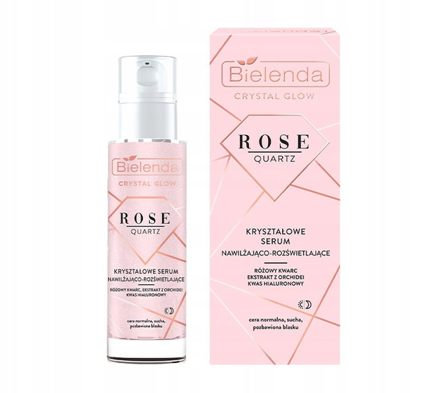 Bielenda Crystal Glow Rose Quartz Serum for Dry and Normal Skin 30ml