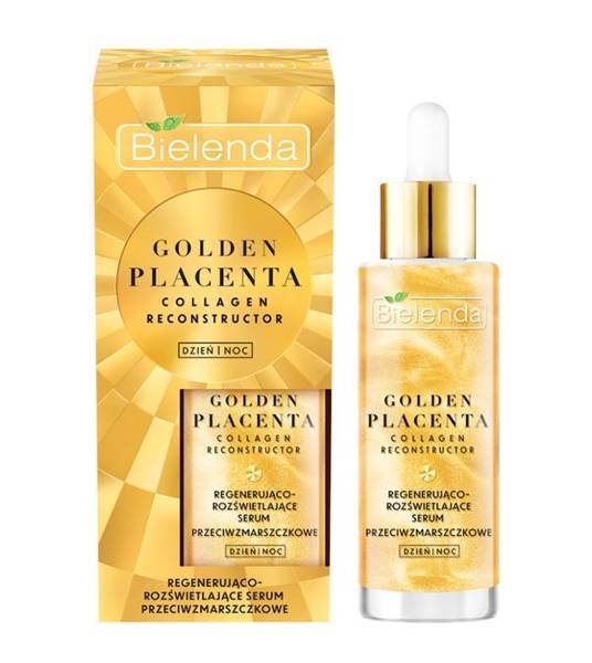 Bielenda Golden Placenta Collagen Reconstructor Regenerating and Brightening Anti-Wrinkle Serum for Day and Night 30ml