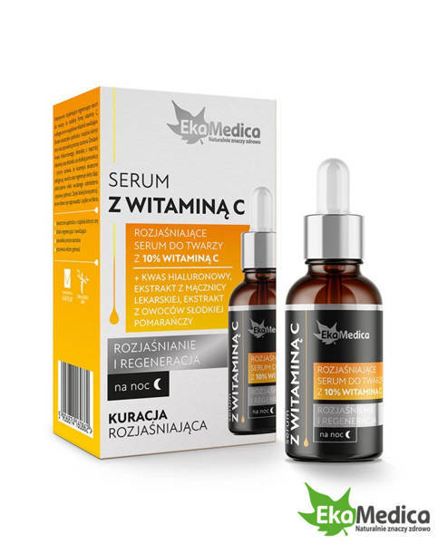 EkaMedica Brightening Regenerating Face Serum with 10% Vitamin C for Night 20ml