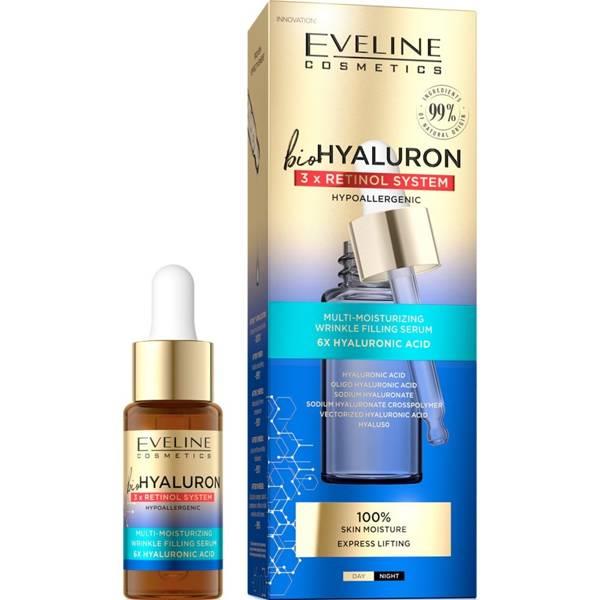 Eveline BioHyaluron 3x Retinol System Moisturising Anti-Wrinkle Serum 18ml