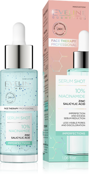 Eveline Face Therapy Serum Shot 10% Niacinamide Treatment for Face and Neck 30ml