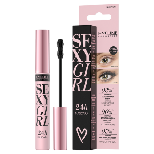 Eveline Sexy Girl 24H Mascara Ensuring Eyelashes Spectacular Volume 10ml