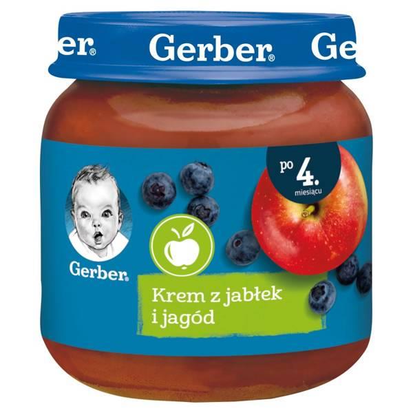 Gerber Cream of Apples and Blueberries for Babies after 4 Months Onwards 125g