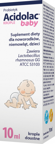 Acidolac Baby Bakterie Kwasu Mlekowego Zawiesina Doustna dla Noworodków i Niemowląt 10ml