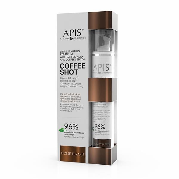 Apis Home terApis Caffee Shot Biorewitalizujące Serum pod Oczy z Kwasem Kawowym i Olejem z Nasion Kawy 10ml