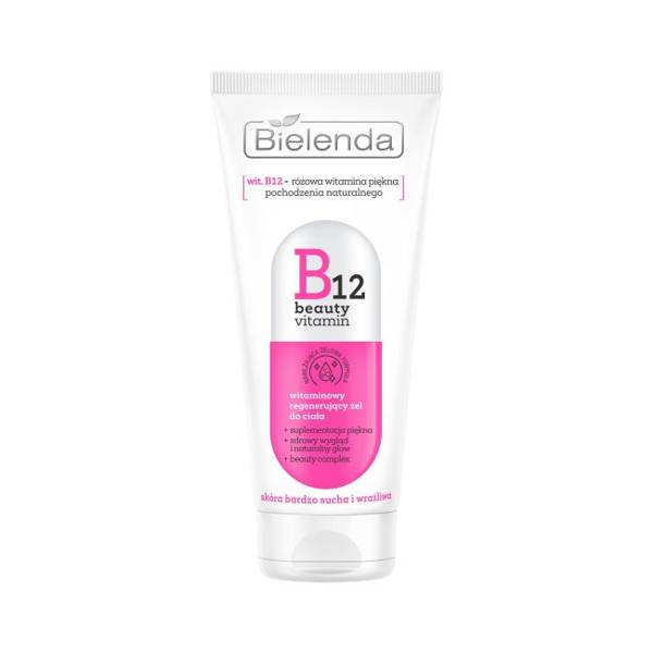Bielenda B12 Beauty Vitamin Witaminowy Regenerujący Żel do Ciała  dla Skóry Bardzo Suchej i Wrażliwej 200ml