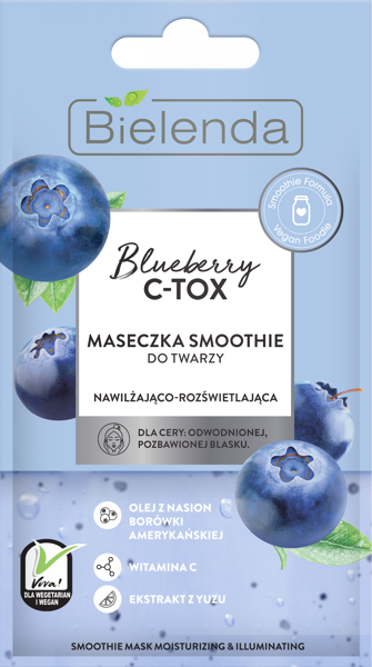 Bielenda Blueberry C Tox Maseczka Smoothie Nawilżająco Rozświetlająca 8g