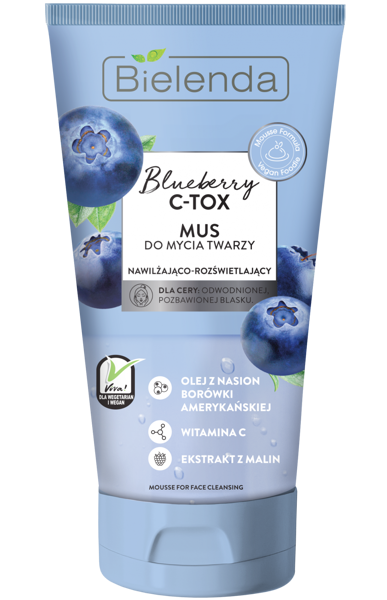 Bielenda Blueberry C Tox Mus do Mycia Twarzy Cera Odwodniona i Sucha 135g