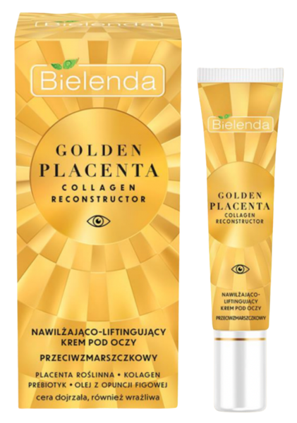 Bielenda Golden Placenta Collagen Reconstructor Nawilżająco– Liftingujący Krem pod Oczy Przeciwzmarszczkowy 15ml