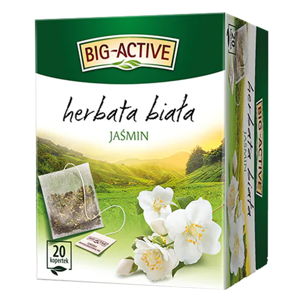 Big-Active Herbata Biała z Jaśminem o Intensywnym Aromacie 20x1.5g