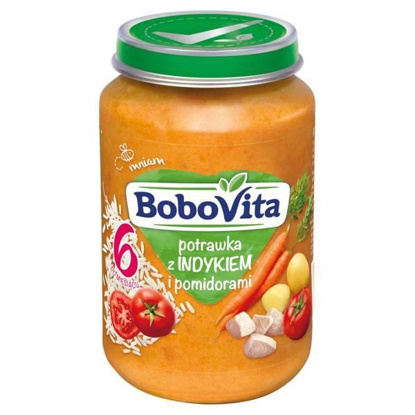 BoboVita Danie Potrawka z Indykiem i Pomidorami dla Niemowląt po 6 Miesiącu 190g