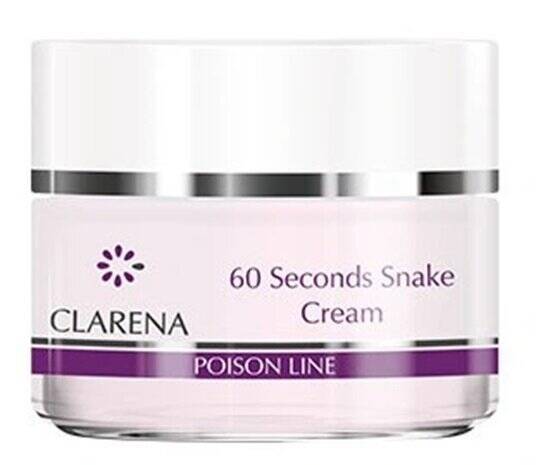 Clarena Poison Line 60 Seconds Przeciwzmarszczkowy Krem z Jadem Węża dla Cery Dojrzałej 50ml