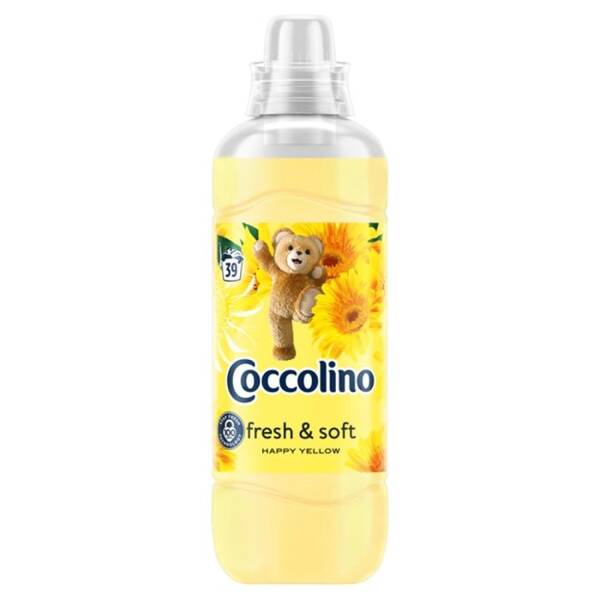 Coccolino Fresh & Soft Happy Yellow Płyn do Płukania Tkanin o Subtelnym Kwiatowym Zapachu 975ml