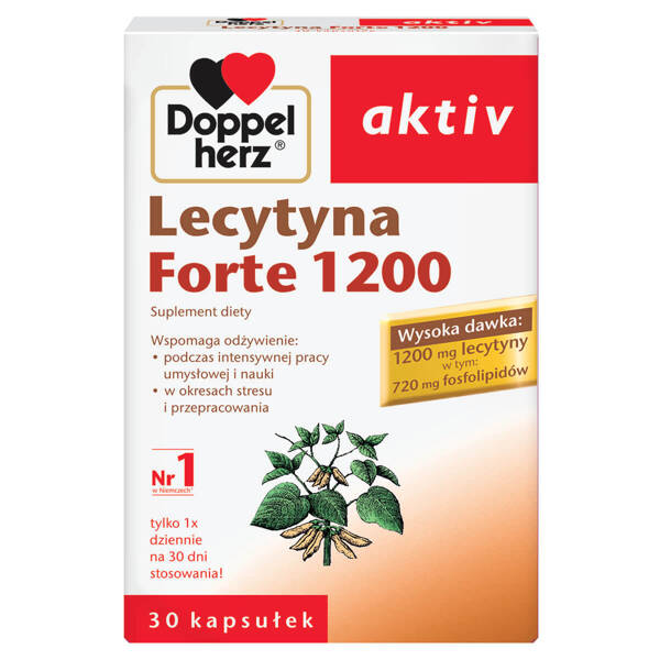 Doppelherz Aktiv Lecytyna 1200 Forte Intensywna Praca Mózgu 30 Kapsułek