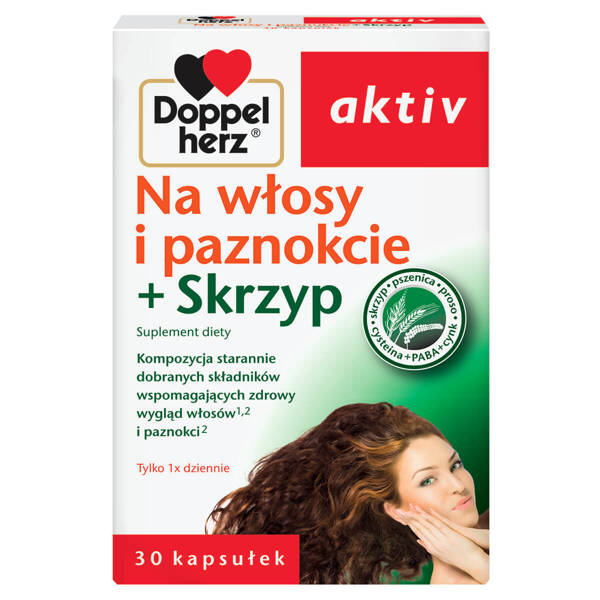 Doppelherz na Włosy i Paznokcie + Skrzyp Rewitalizuje Włosy i Paznokcie 30 Tabletek