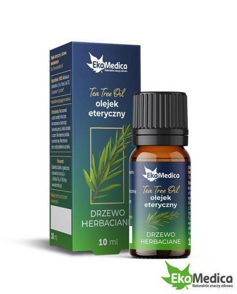 EkaMedica Tea Tree Essential Oil Olejek Eteryczny z Drzewa Herbacianego do Kąpieli i Masażu 10ml