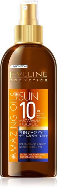 Eveline Amazing Oils Sun Care Olejek Przyspieszacz Opalania z SPF 10 150ml