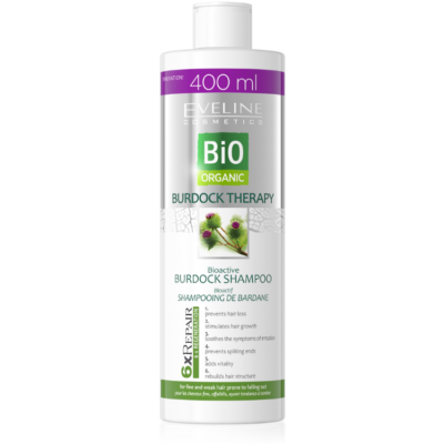 Eveline Bio Organic Burdock Therapy Bioaktywny Szampon Łopianowy Zapobiegający Wypadaniu Włosów 400ml
