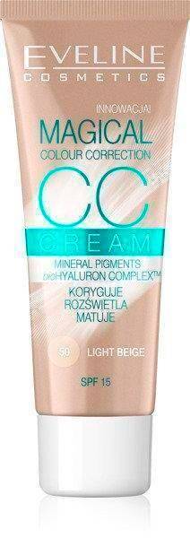 Eveline CC Cream Magical Colour Correction Multifunkcyjny Podkład SPF15 Nr 50 Light Beige 30ml