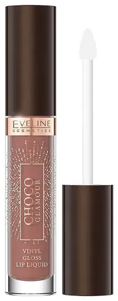 Eveline Choco Glamour Pomadka Winylowa w Płynie z Efektem Glossy Lips Nr 1 Ruby Chocolate 4,5ml