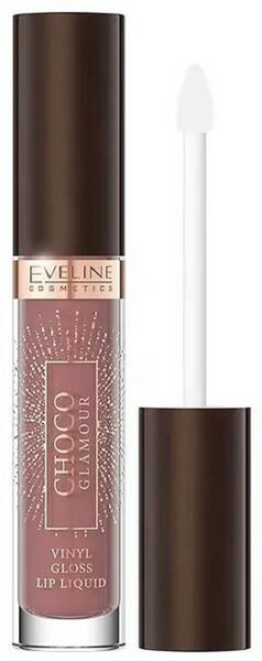 Eveline Choco Glamour Pomadka Winylowa w Płynie z Efektem Glossy Lips Nr 3 Toffe Chocolate 4,5ml