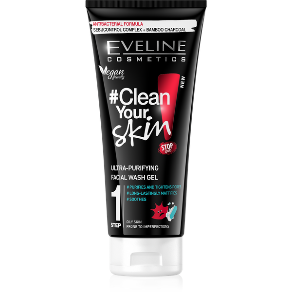 Eveline Clean Your Skin Pure Control Żel do Mycia Twarzy Głęboko Oczyszczający 200ml