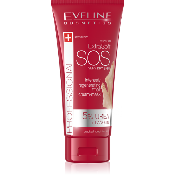 Eveline Extra Soft SOS 5% Mocznik Intensywnie Regenerujący Krem Maska do Stóp 100ml