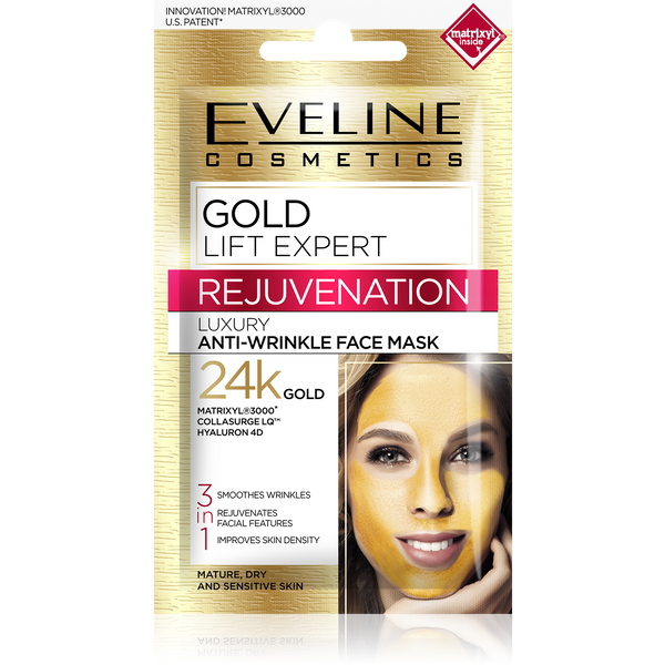 Eveline Gold Lift Expert Odmłodzenie Luksusowa Maseczka Przeciwzmarszczkowa 3w1 7ml
