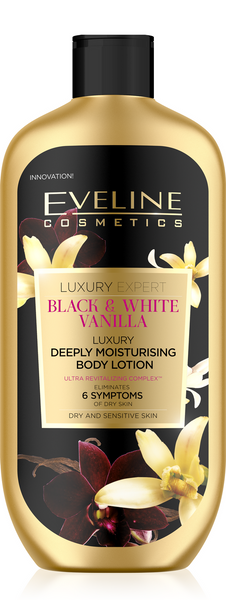Eveline Luxury Expert Black & White Vanilla Głęboko Nawilżające Mleczko do Ciała 350ml