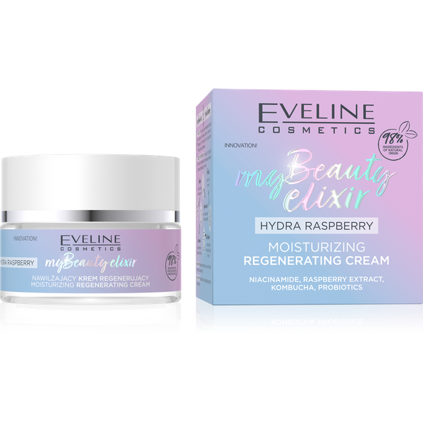 Eveline My Beauty Elixir Nawilżający Krem Regenerujący z Ekstraktem z Malin dla Skóry Suchej i Wrażliwej 50ml