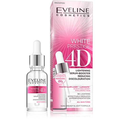 Eveline White Prestige 4D Rozjaśniające Serum 4D na Przebarwienia do Każdego Rodzaju Skóry 18ml