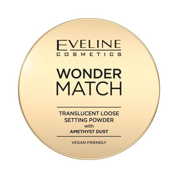 Eveline Wonder Match Lekki Puder Utrwalający z Ametystowym Pyłkiem Vegan 6g