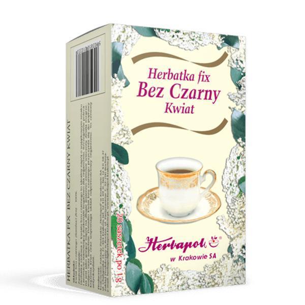 Herbapol Herbatka Fix Bez Czarny Kwiat na Krążenie Krwi i Układ Odpornościowy 20x1g