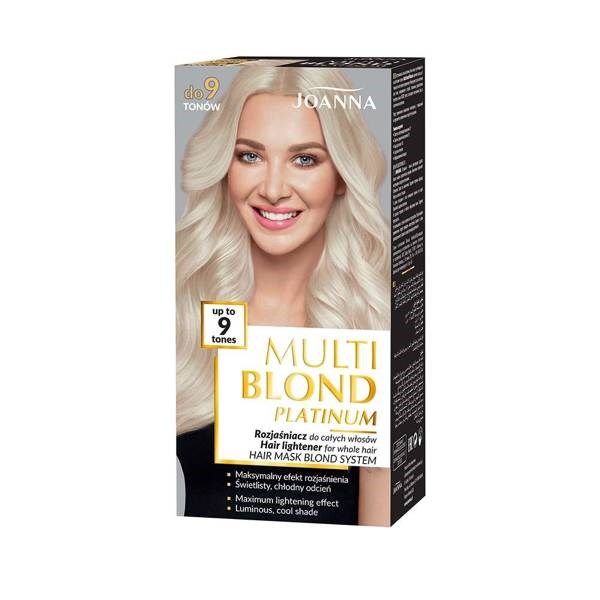 Joanna Multi Blond Platinum Rozjaśniacz do Całych Włosów do 9 Tonów 1 Sztuka
