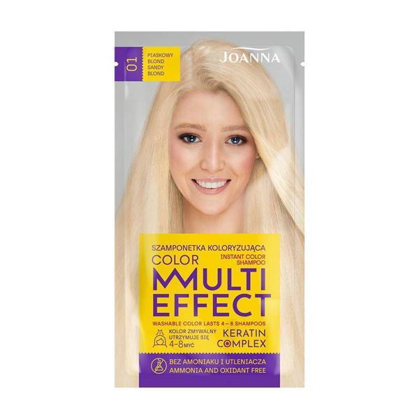 Joanna Multi Effect Szamponetka Koloryzująca 01 Piaskowy Blond 35 g