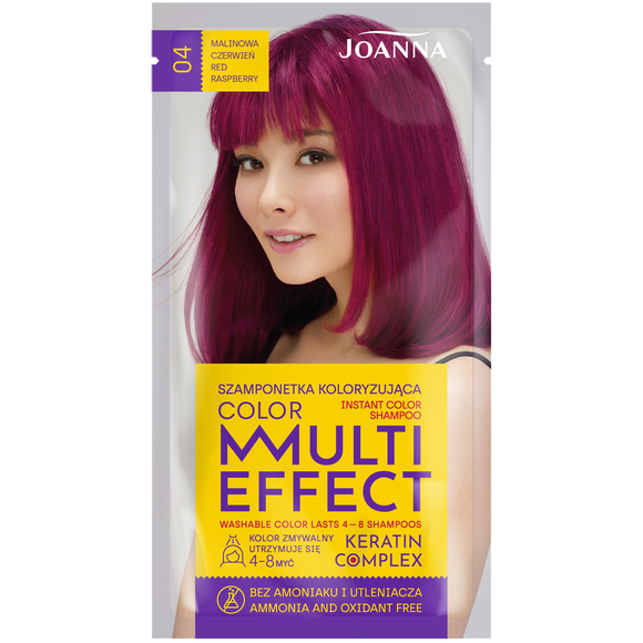 Joanna Multi Effect Szamponetka Koloryzująca 04 Malinowa Czerwień 35 g