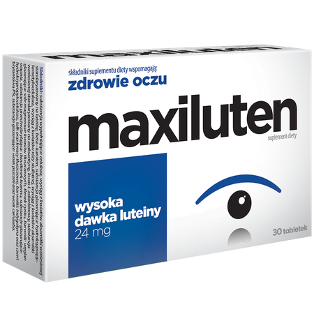 Maxiluten dla Zdrowych Oczu z Wysoką Dawką Luteiny 24g 30 Tabletek