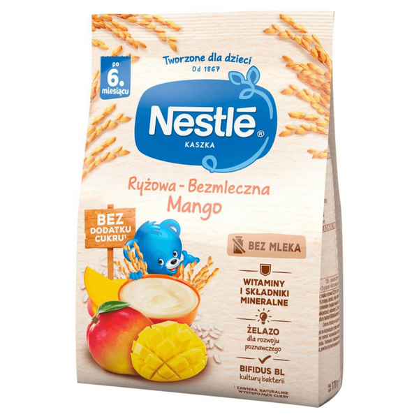 Nestle Kaszka Ryżowa- Bezmleczna Mango dla Niemowlat po 6 Miesiącu 170g