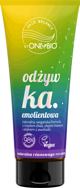 OnlyBio Hair Balance Odżywka Emolientowa z Wegańską Formuła do Włosów Szorstkich 200ml