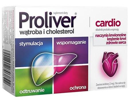 Proliver Cardio Wspomaga Funkcje Watroby Trawienie Cholina 30 Tabletek