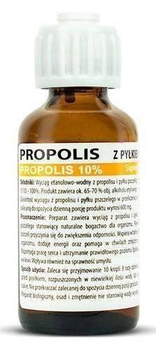 Propolis 10% z Pyłkiem Pszczelim na Zwiększenie Odporności i Prawidłową Pracę Serca 35ml