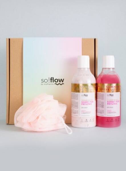 So!Flow Zestaw Różowo-Owocowy do Mycia Ciała 1 Sztuka